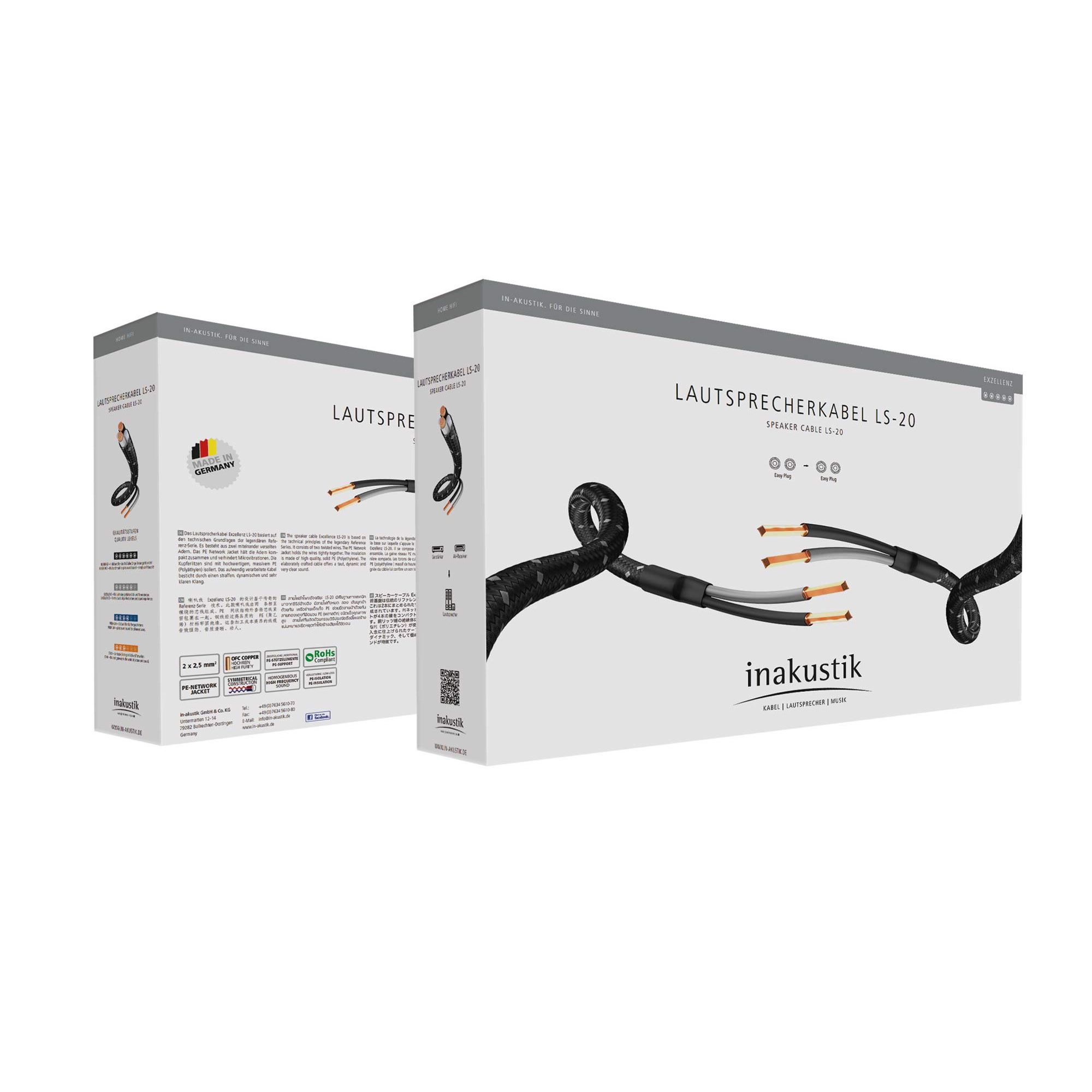 Inakustik Excellence Confectie LS-20 Easy Plug - Single>Single 3m - Afbeelding 3