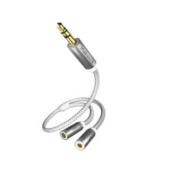 Inakustik Premium Y-splitter 3,5mm Jack <> 2x fem.3,5mm - 20 cm