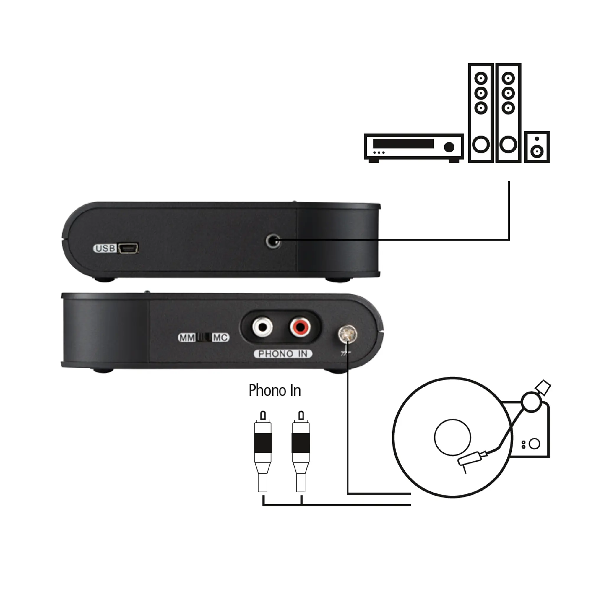 Inakustik Premium Phono voorversterker - USB uit analoog in/uit - Afbeelding 2