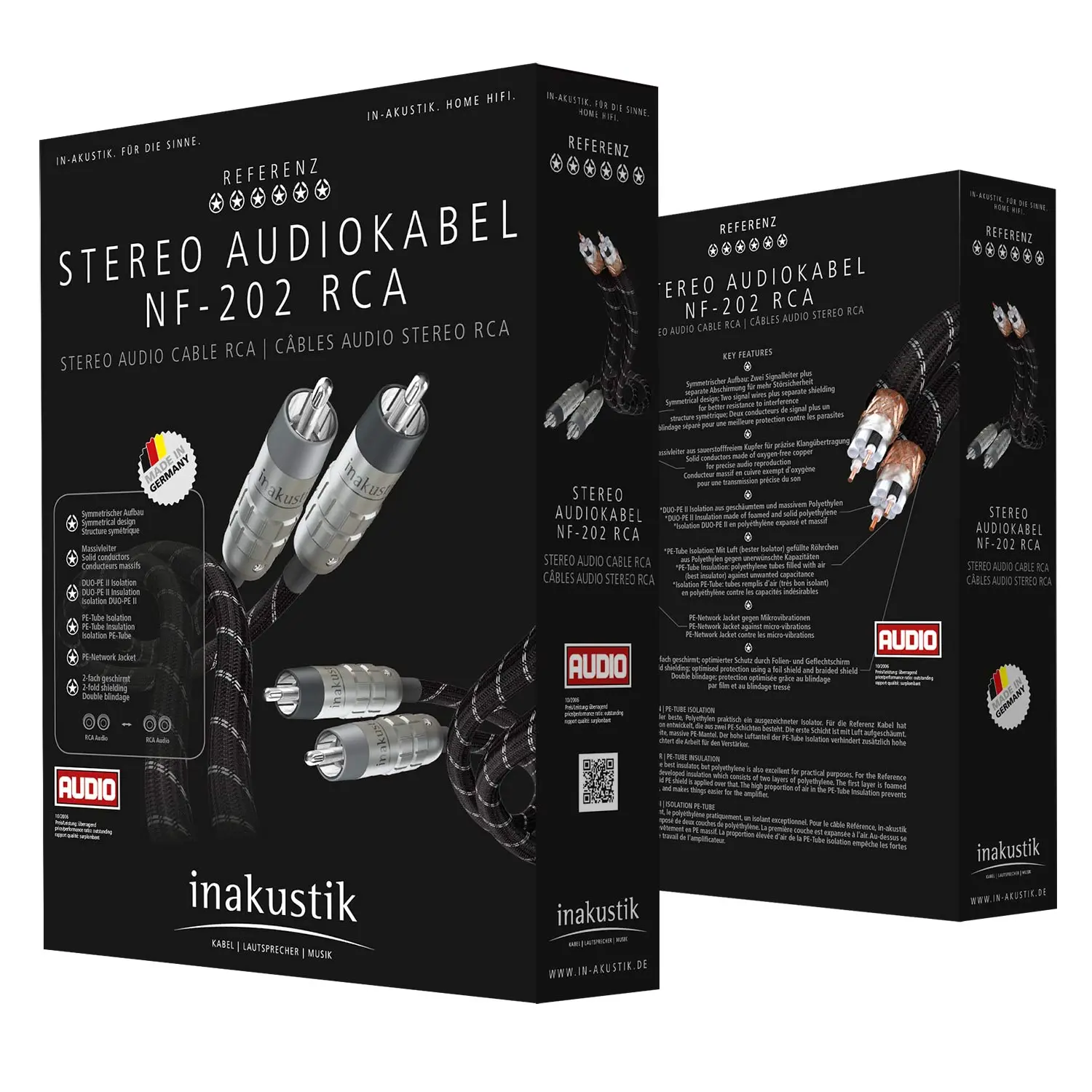 Inakustik Reference audio RCA > RCA - NF-202 - 2x 0,6m - Afbeelding 2