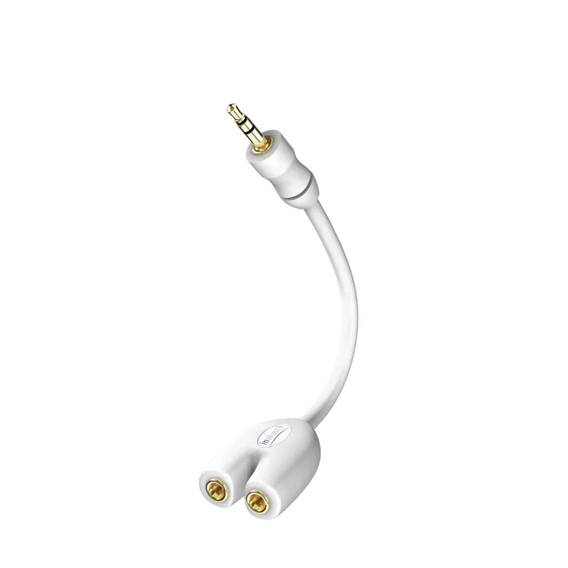Inakustik Star Y-splitter 3,5mm Jack <> 2x fem.3,5mm - 10 cm