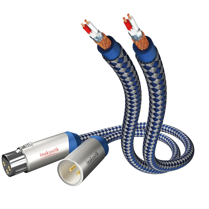 Inakustik Premium audio XLRM > XLRF - 2x 0,75m