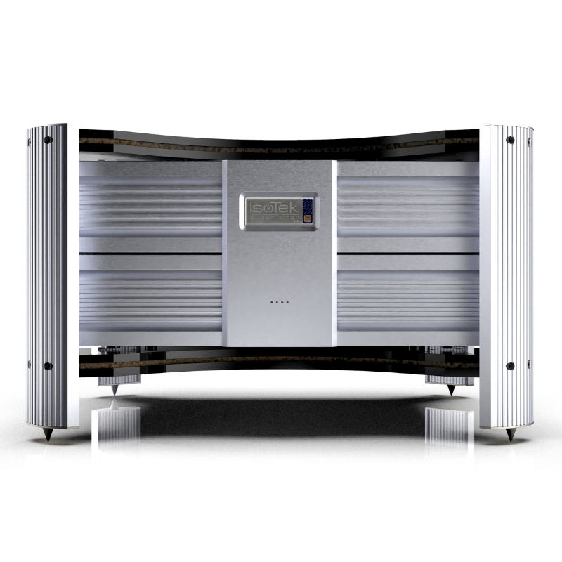 Isotek Super Titan 20 A passief netfilter (Zilver)Met Optimum 1,5 m Schuko naar PowerCon