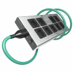 Isotek V5 Corvus 9-voudig netfilter (Zilver)met Intium 1,5 M C13